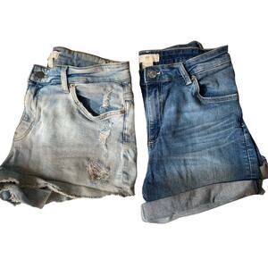 H&M Shorts Womens Size 6 Blue Casual Denim Jean Beach Vacation BUNDLE 2 PAIRS